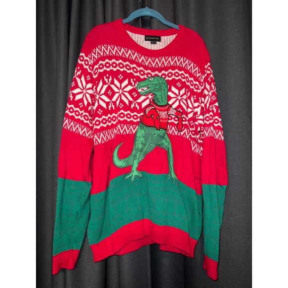 Ugly Christmas Sweater Xmas Size Large Dinosaur - Picture 1 of 3